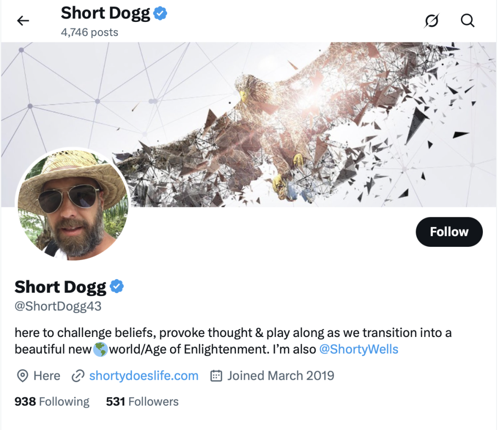 ShortDogg43 on X Oct 3,2025 with 531 followers following 938